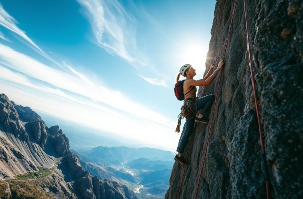 Overcoming fear in lead climbing