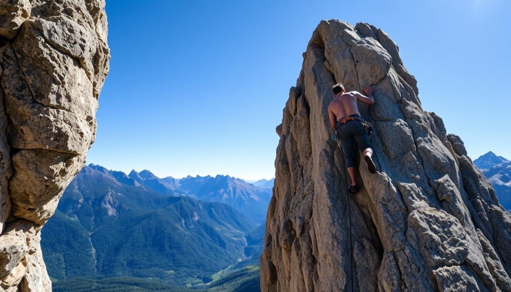 trad climbing