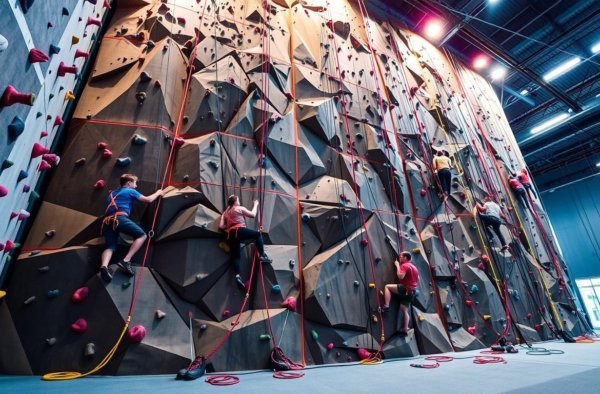 Indoor lead climbing
