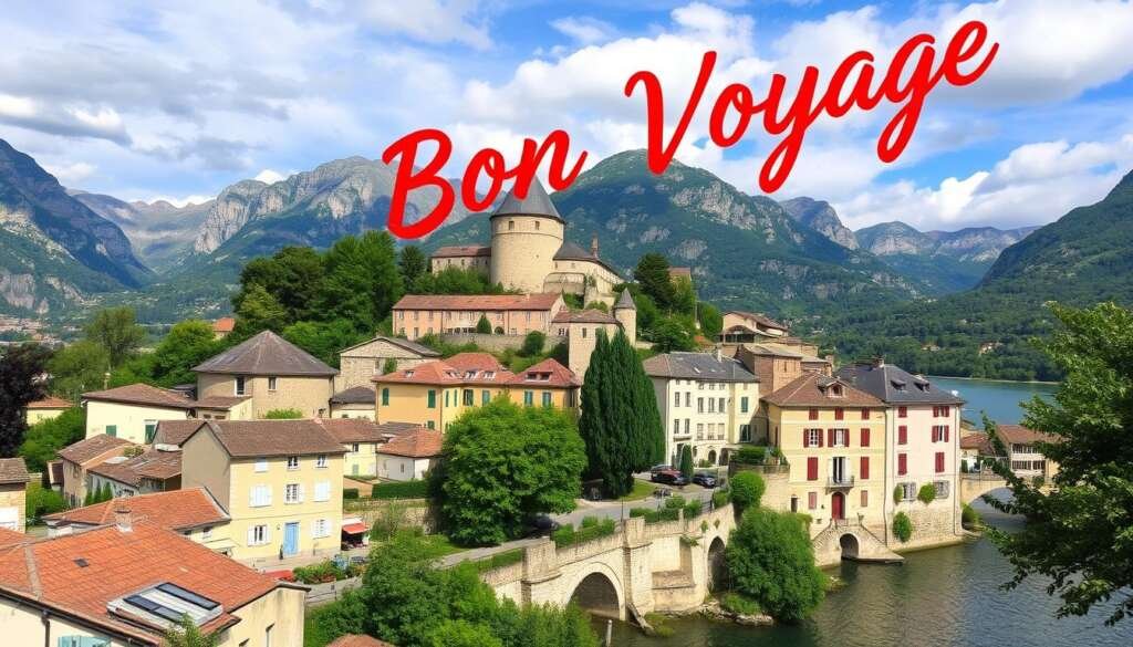Generate an image of "Bon Voyage" in Annot, France.